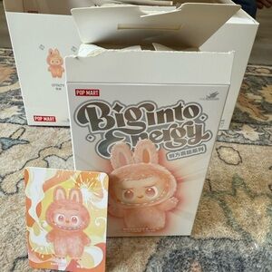 Happiness Big Into Energy V3Pop Mart opened to check card only Sealed Bag LABUBU